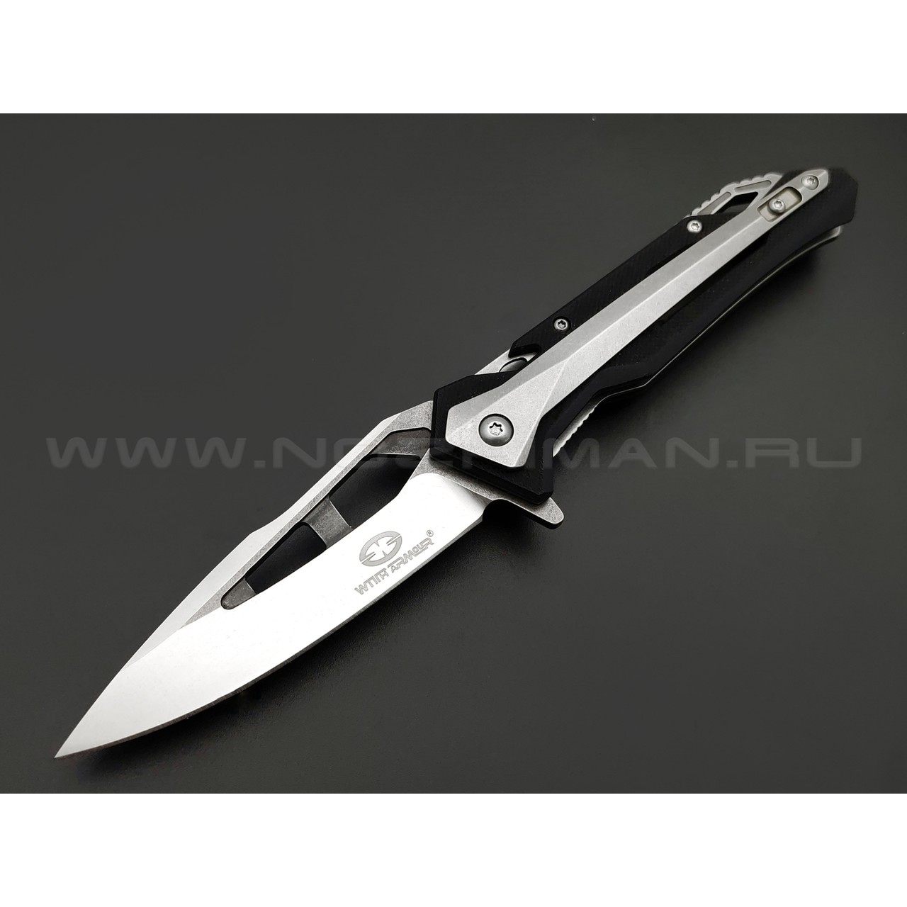 WithArmour складной нож Fin WA-066BK сталь D2, рукоять G10, stainless steel