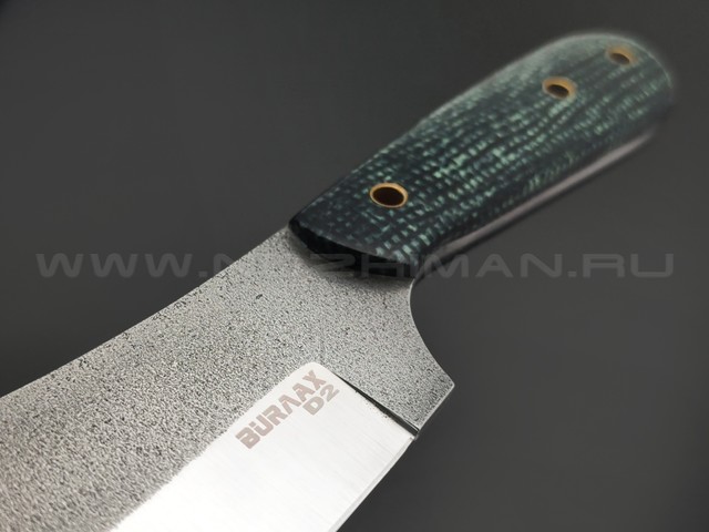 BRK нож Канадец XL BX0235 сталь D2 satin, рукоять Micarta black & green