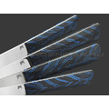 BRK набор из 4 кухонных ножей BX0232 сталь M390 satin, рукоять G10 chaotic black & blue
