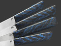 BRK набор из 4-х кухонных ножей BX0232 сталь M390 satin, рукоять G10 chaotic black & blue