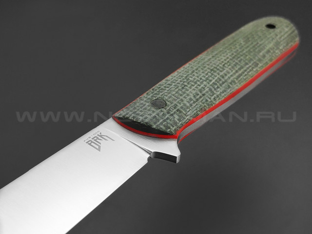BRK нож Кефарт XL BX0236 линза, сталь Aus-10Co satin, рукоять Micarta green & red