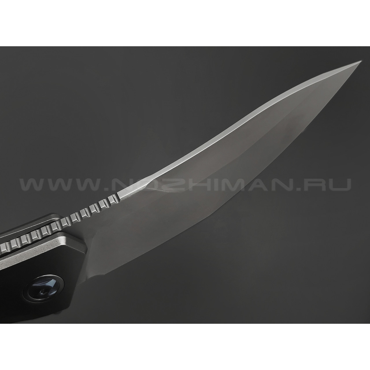 Knife Tech нож Hunter Limited Edition сталь M390, рукоять Titanium TC4 grey, carbon fiber