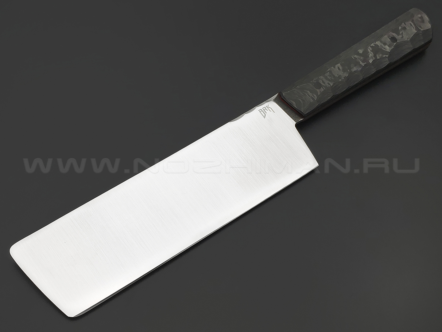 BRK кухонный нож Nakiri BX0213 сталь LO-PM 63, рукоять Carbon fiber