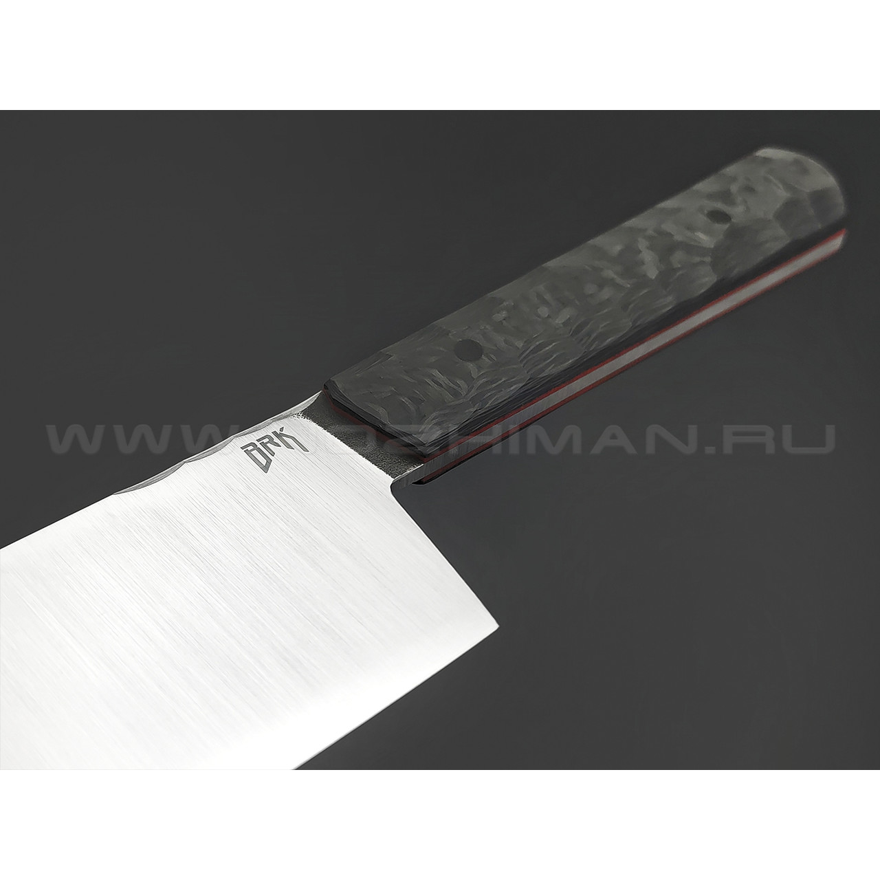 БРК кухонный нож Накири BX0213 сталь LO-PM 63, рукоять Карбон