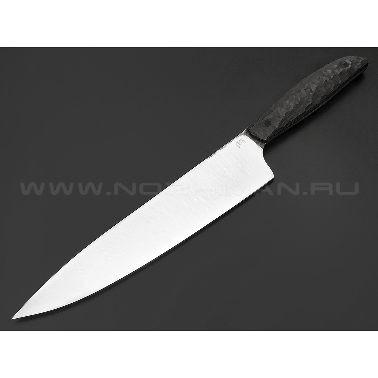 БРК кухонный нож Шеф BX0210 сталь LO-PM 63, рукоять Карбон