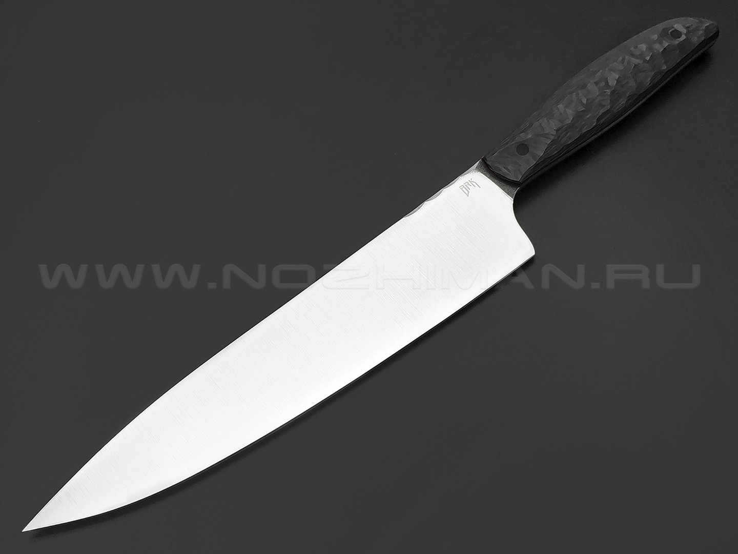 BRK кухонный нож Chef BX0210 сталь LO-PM 63, рукоять Carbon fiber
