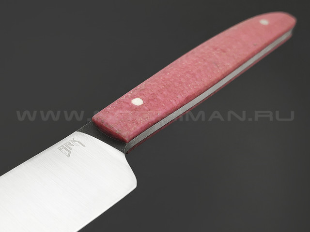 BRK кухонный нож Utility BX0218 сталь Aus-10Co, рукоять Micarta pink, белые пины