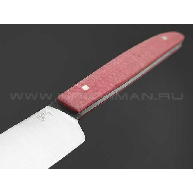 BRK кухонный нож Универсал BX0218 сталь Aus-10Co, рукоять Микарта розовая, белые пины