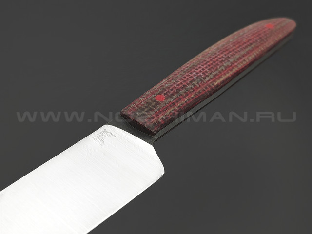 BRK кухонный нож Utility BX0217 сталь Aus-10Co, рукоять Micarta bordo & brown, красные пины