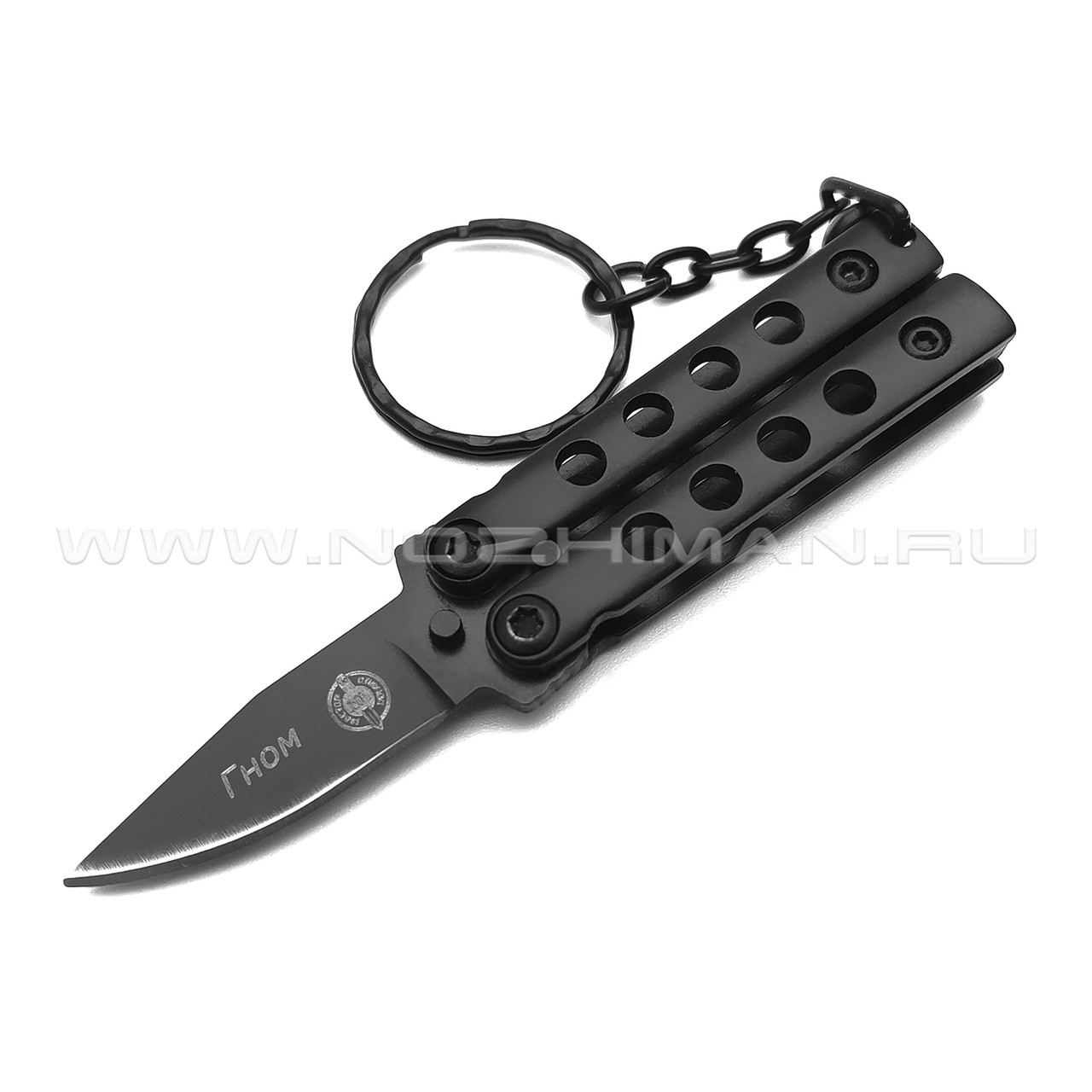 Мастер Клинок нож балисонг Гном Black MK205A сталь 420, рукоять Сталь