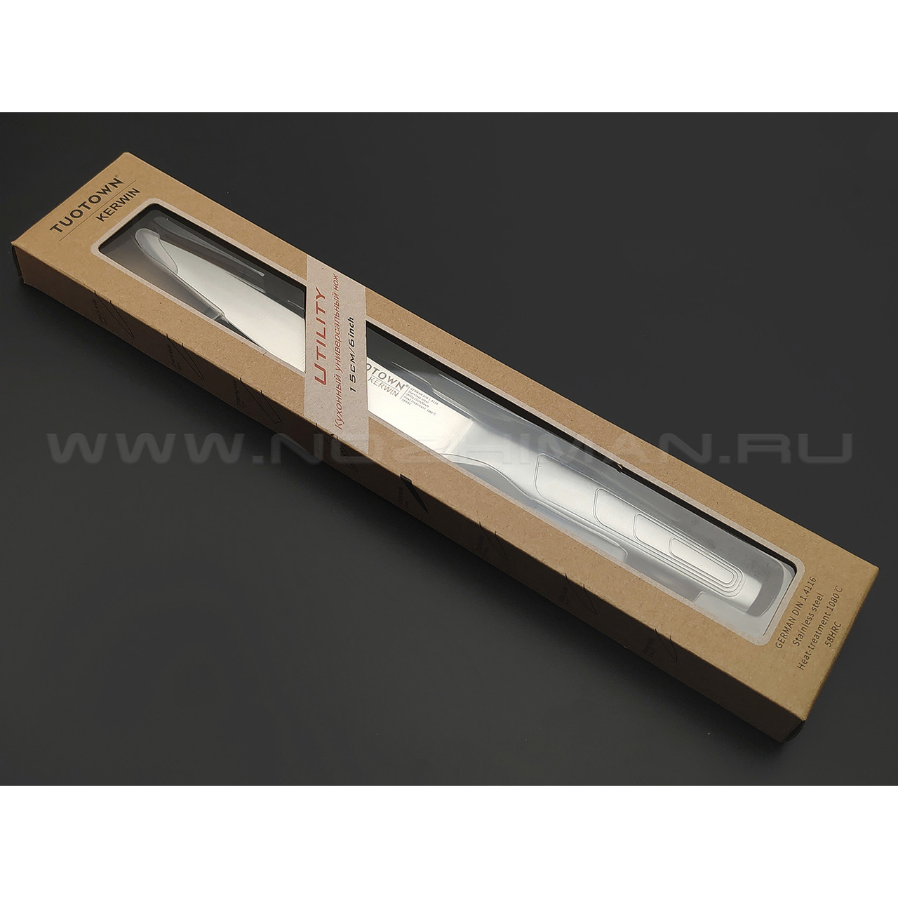 TuoTown Kerwin Utility 15 см 256009 сталь German 1.4116, рукоять Stainless steel
