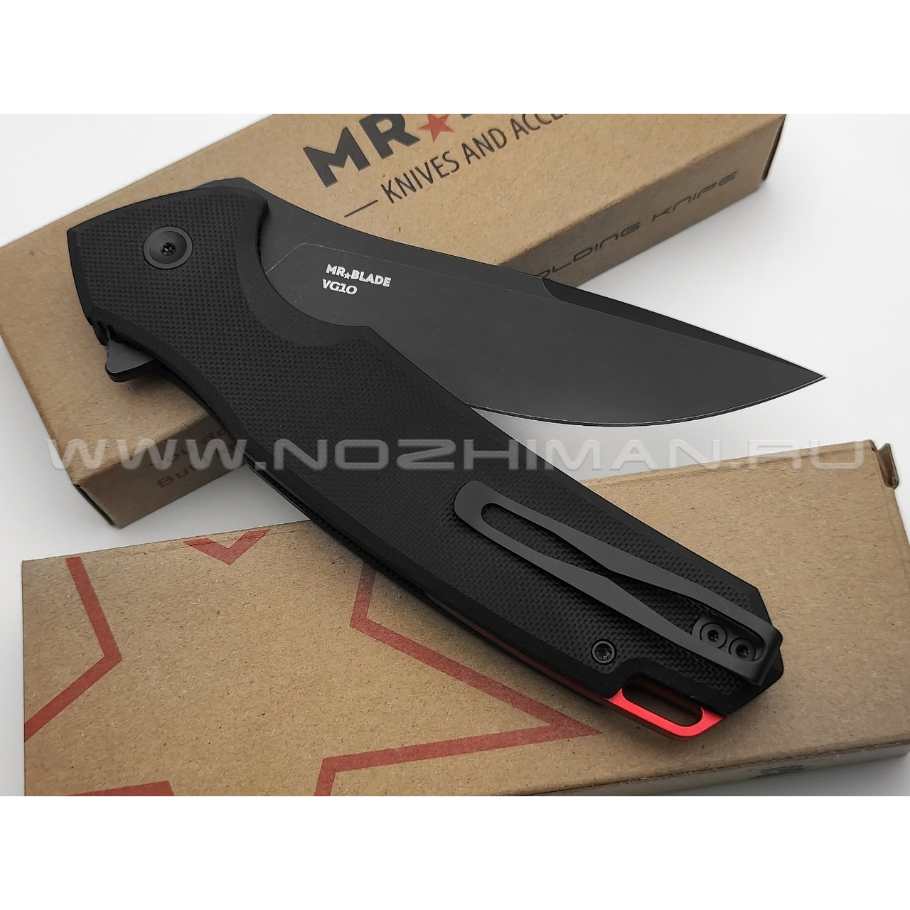 Mr.Blade складной нож Hellcat сталь VG-10 блэквош, рукоять G10 black