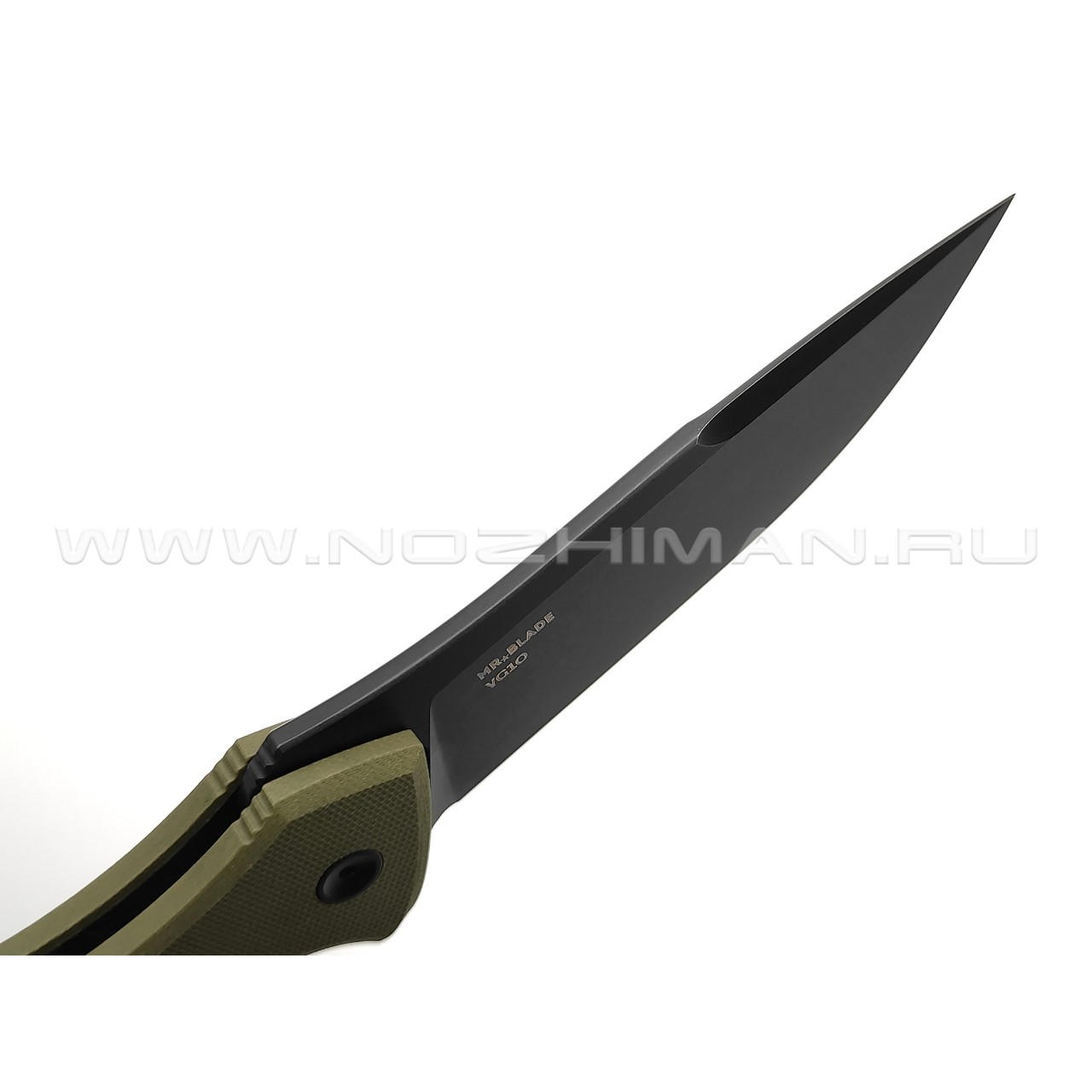 Mr.Blade складной нож Hellcat сталь VG-10 блэквош, рукоять G10 olive