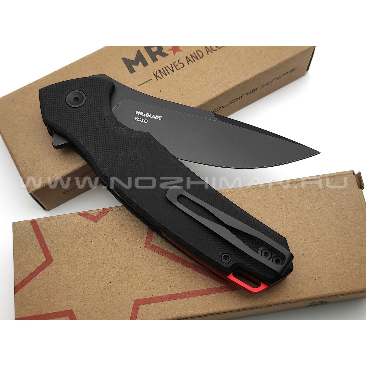 Mr.Blade складной нож Hellcat Mini сталь VG-10 блэквош, рукоять G10 black