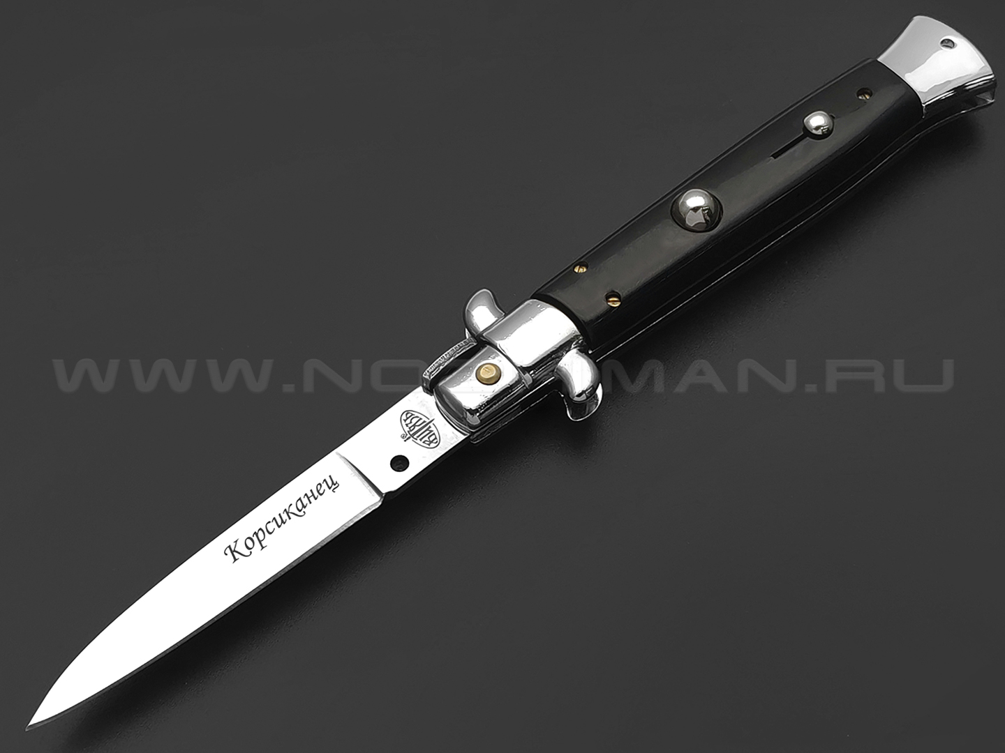Витязь автоматический нож Корсиканец B243-341 сталь 65Х13, рукоять Карболит, сталь
