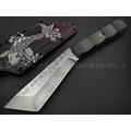 Волчий Век нож НДК 17 Custom Koi сталь Niolox WA, рукоять Carbon fiber, мозаичные пины