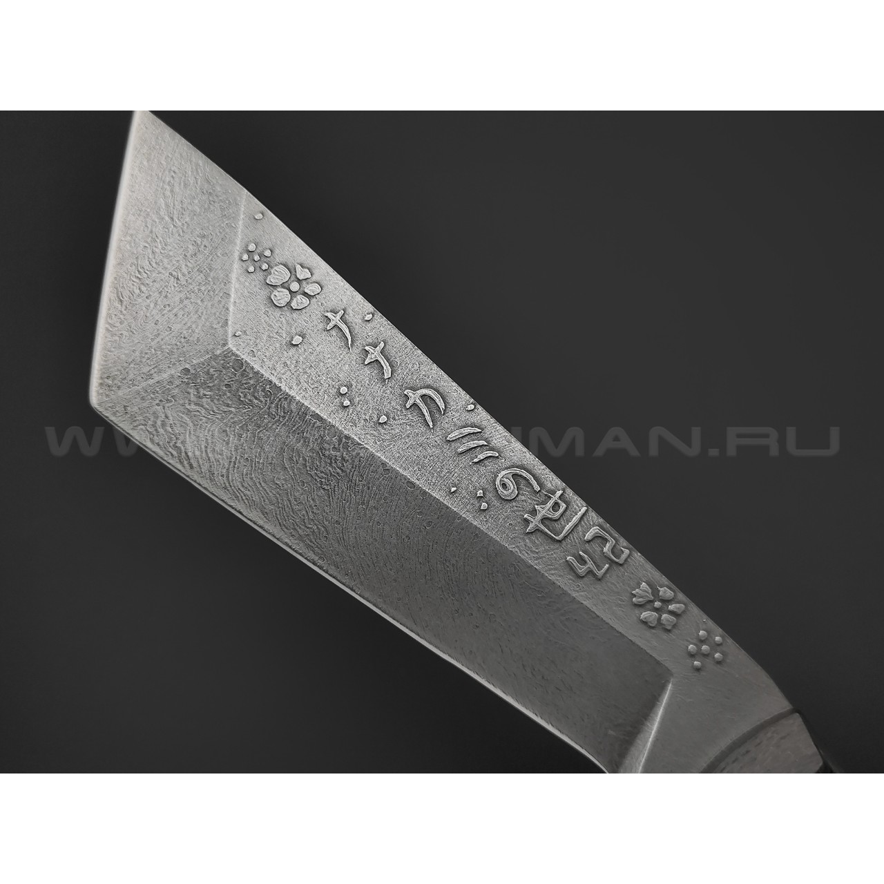 Волчий Век нож НДК 17 Custom Koi сталь Niolox WA, рукоять Carbon fiber, мозаичные пины