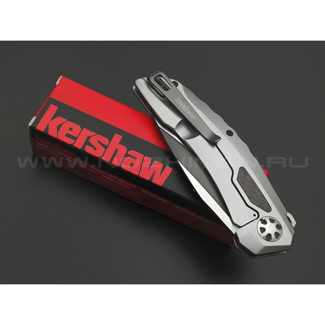 Нож Kershaw Norad 5510 сталь D2 satin-PVD, рукоять Carbon fiber, steel