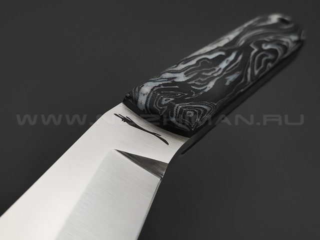 Волчий Век нож НДК 11 сталь 95Х18 WA, рукоять Micarta chaotic black & white