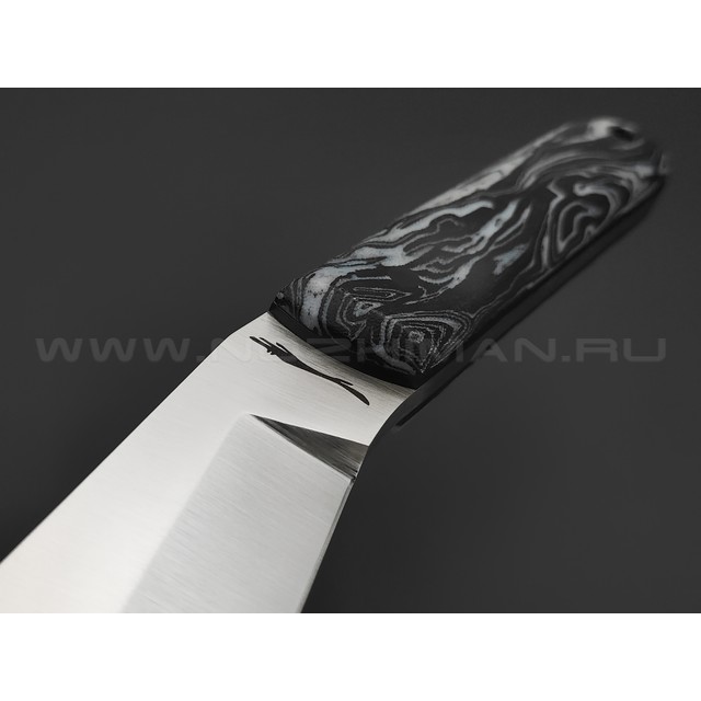 Волчий Век нож НДК 11 сталь 95Х18 WA, рукоять Micarta chaotic black & white
