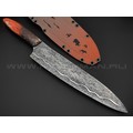 Волчий Век нож Big Chef Custom сталь N690 WA, рукоять Стаб. кость жирафа, G10, скрытый монтаж