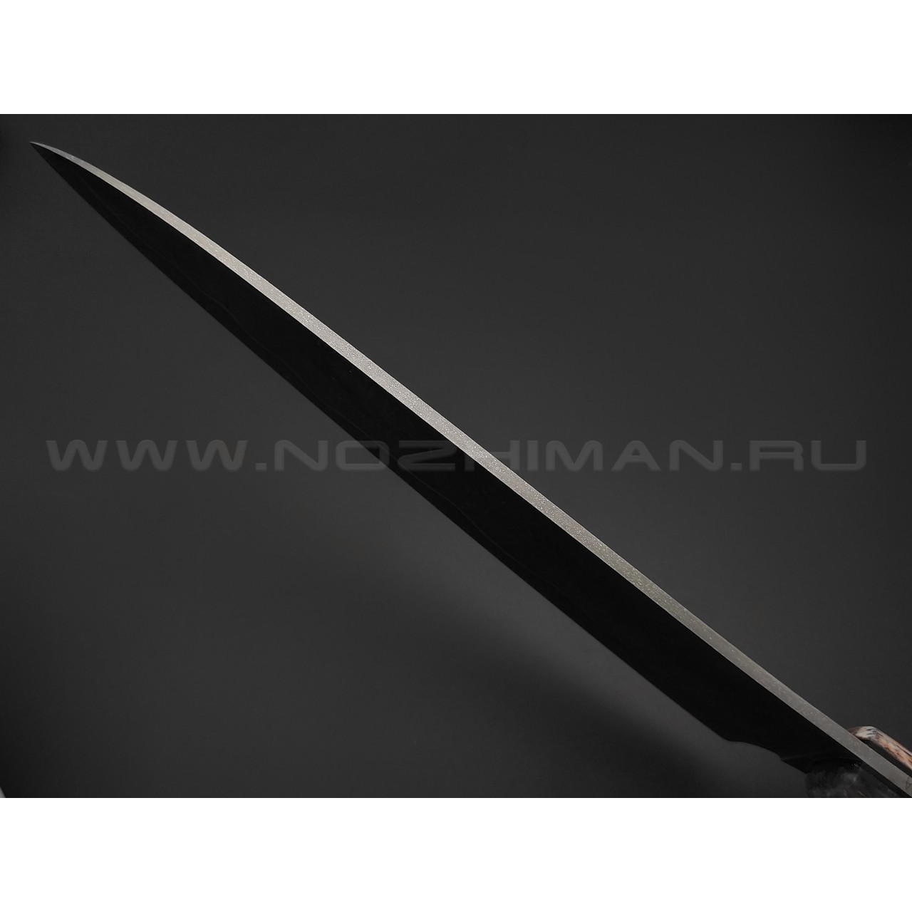 Волчий Век нож Big Chef Custom сталь N690 WA, рукоять Стаб. кость жирафа, G10, скрытый монтаж
