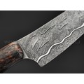 Волчий Век нож Big Chef Custom сталь N690 WA, рукоять Стаб. кость жирафа, G10, скрытый монтаж