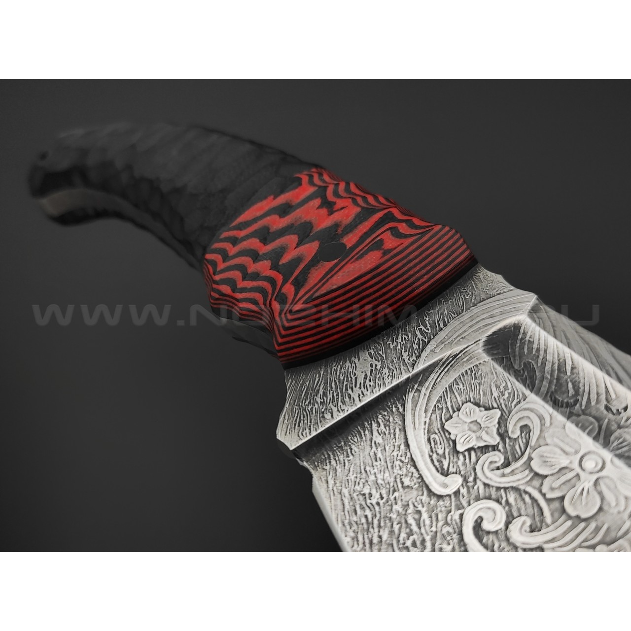 Волчий Век нож Fantocci Custom Koi сталь PGK WA, рукоять G10 black & red