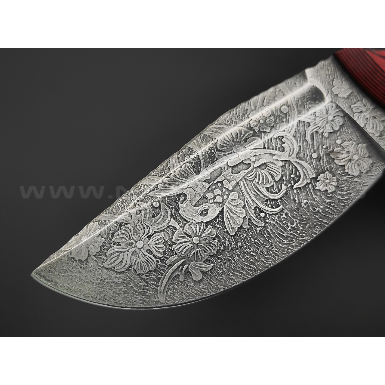 Волчий Век нож Fantocci Custom Koi сталь PGK WA, рукоять G10 black & red