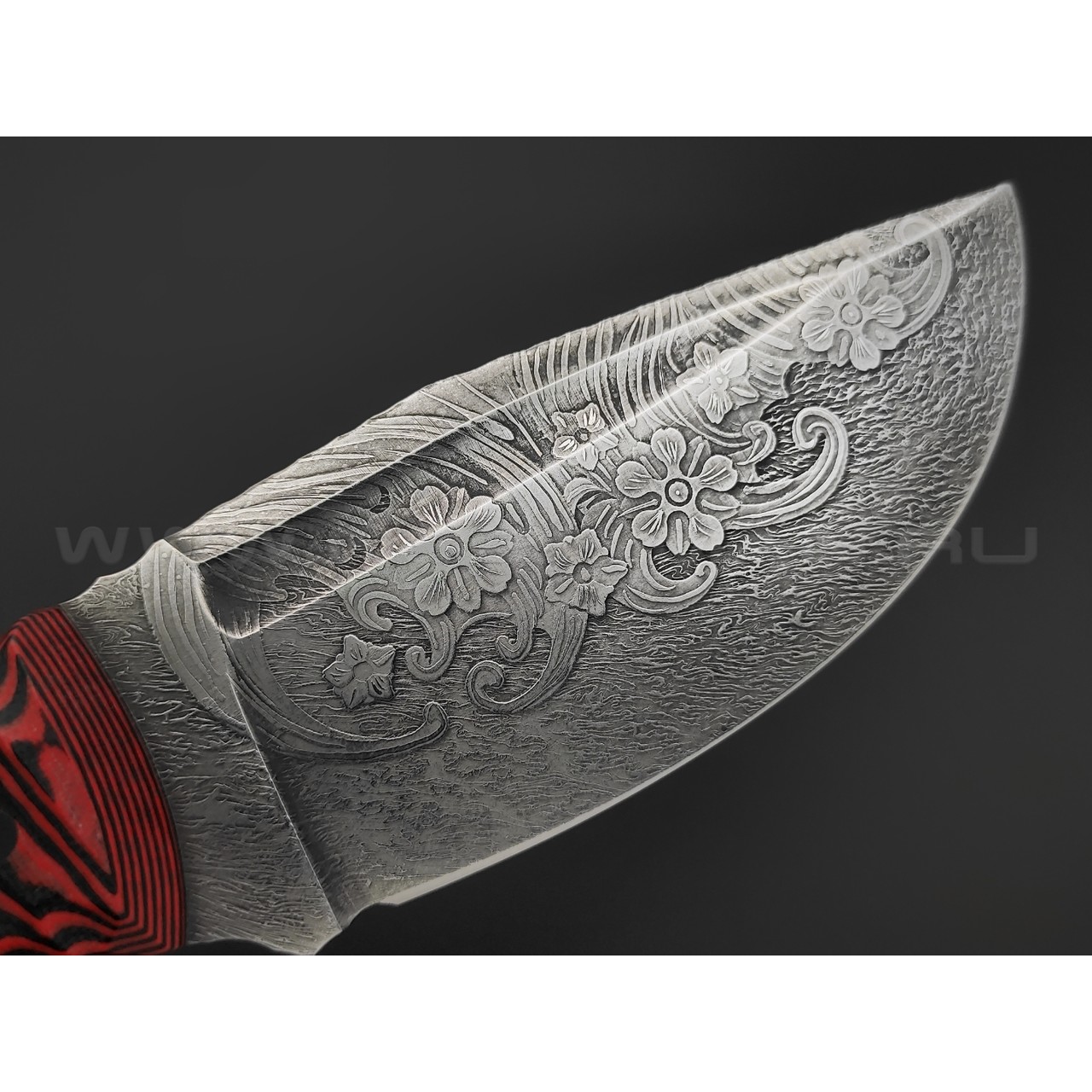 Волчий Век нож Fantocci Custom Koi сталь PGK WA, рукоять G10 black & red