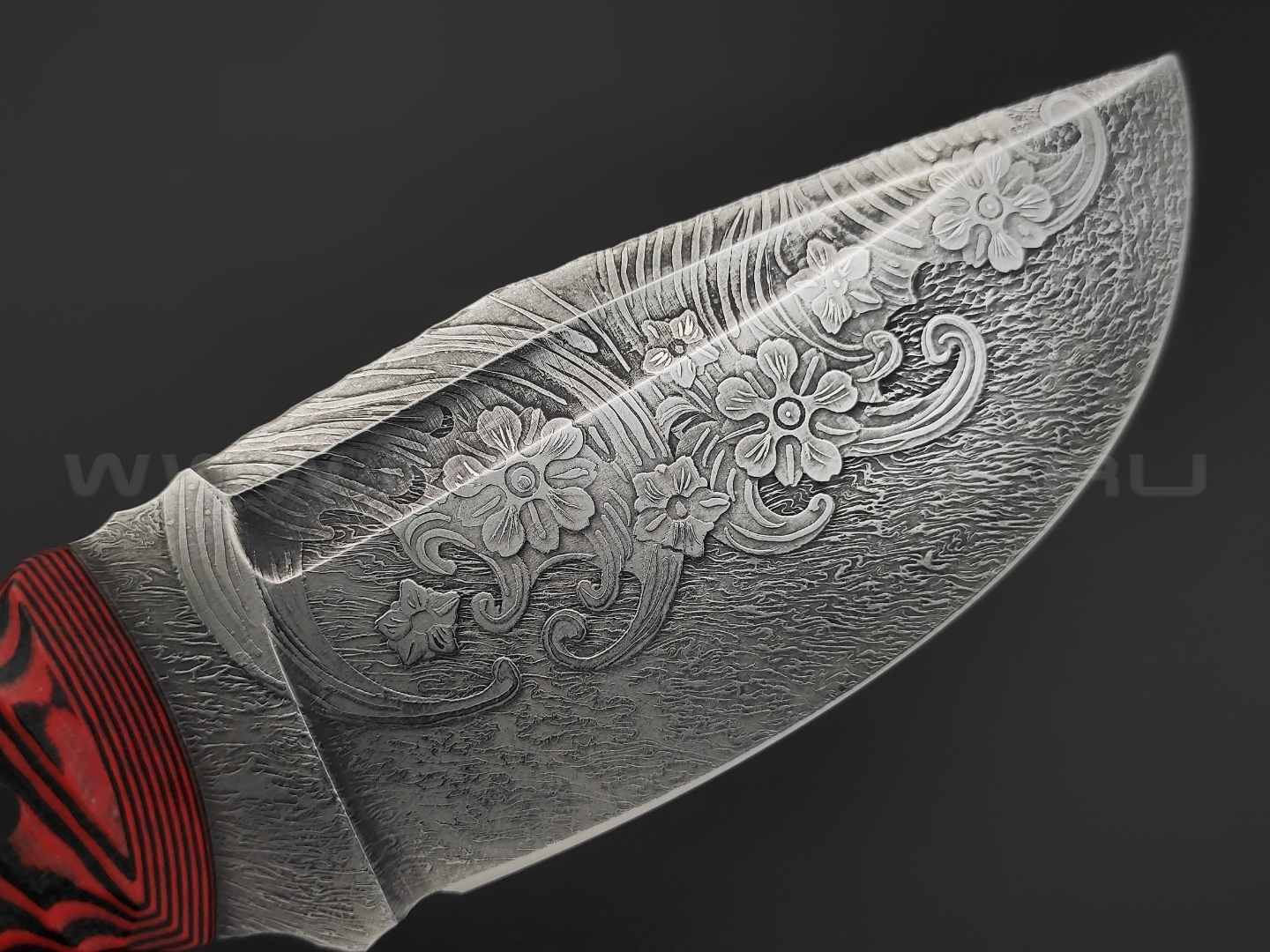 Волчий Век нож Fantocci Custom Koi сталь PGK WA, рукоять G10 black & red