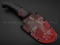 Волчий Век нож Fantocci Custom Koi сталь PGK WA, рукоять G10 black & red