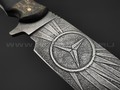 Волчий Век нож Команданте XL Custom сталь PGK WA, рукоять G10 black, carbon fiber