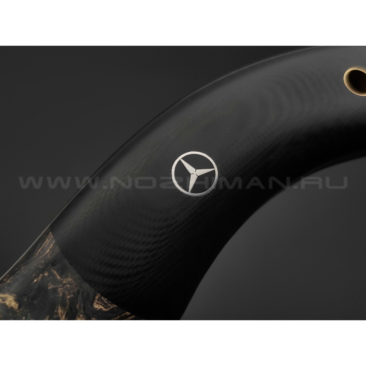 Волчий Век нож Команданте XL Custom сталь PGK WA, рукоять G10 black, carbon fiber