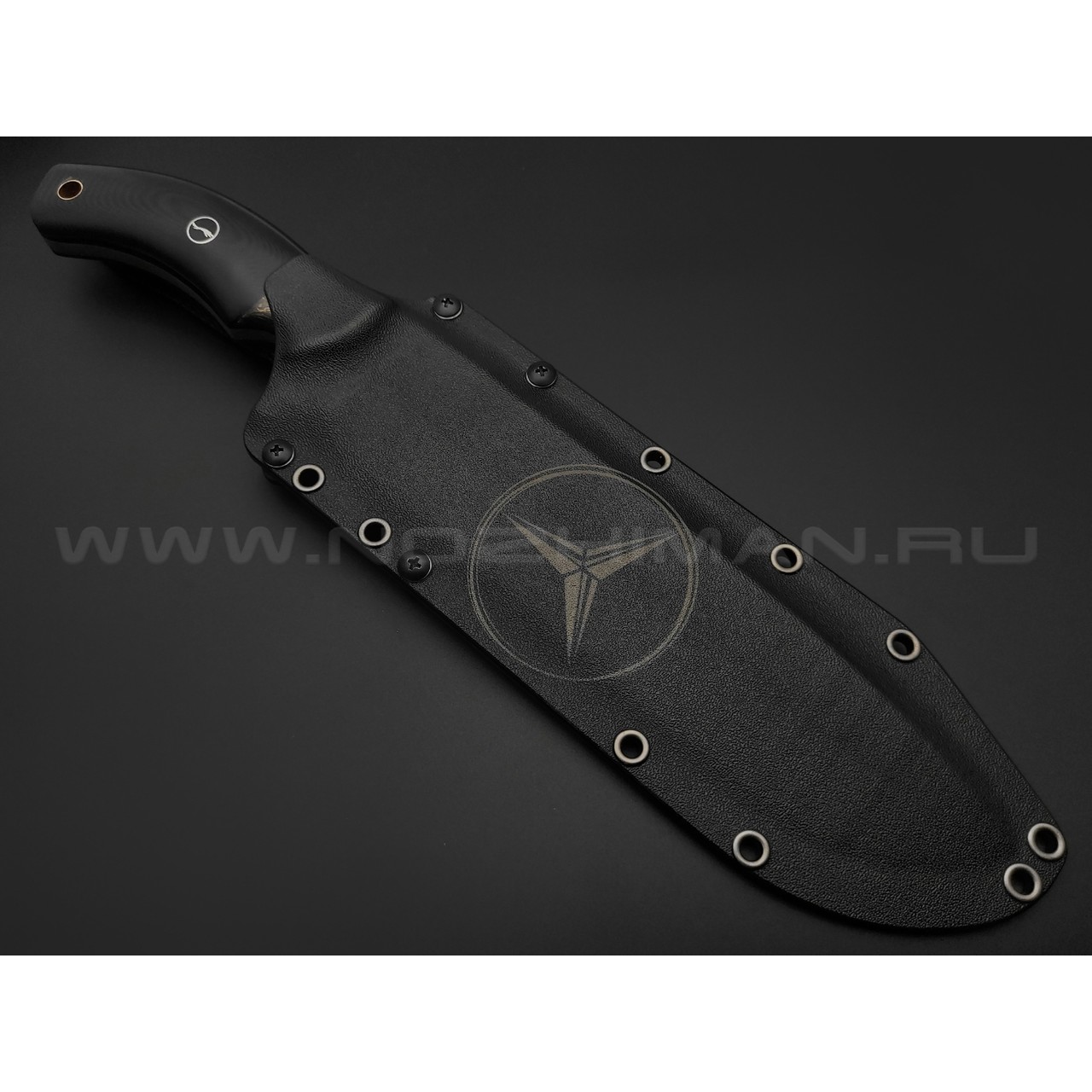 Волчий Век нож Команданте XL Custom сталь PGK WA, рукоять G10 black, carbon fiber