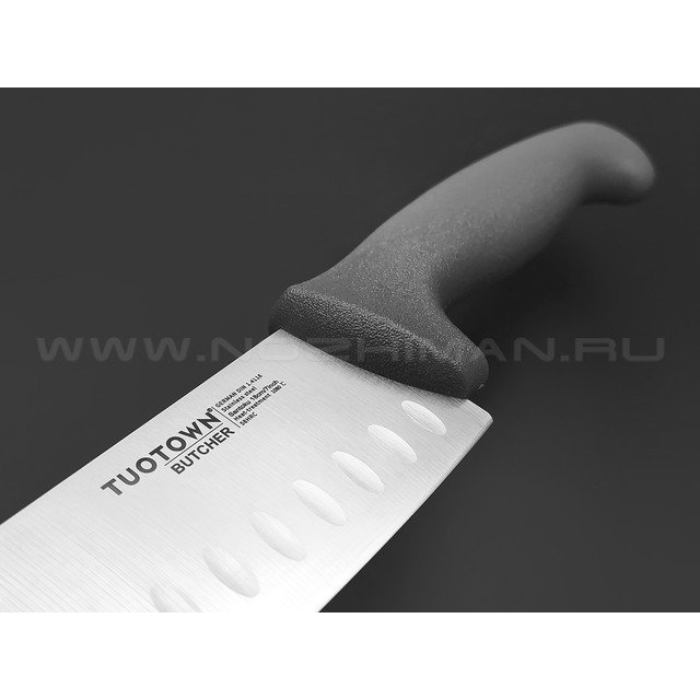 TuoTown Butcher Santoku 18 см 230708 сталь German 1.4116, рукоять ABS grey