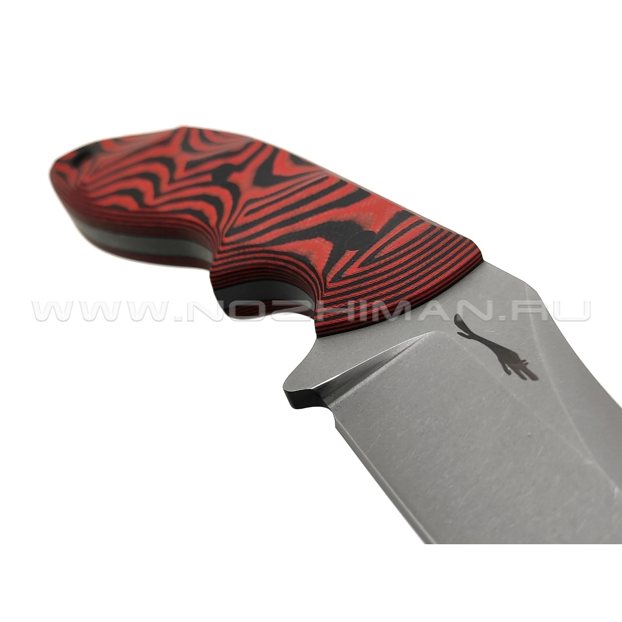 Волчий Век нож Кондрат 10 сталь N690 WA стоунвош, рукоять G10 black & red