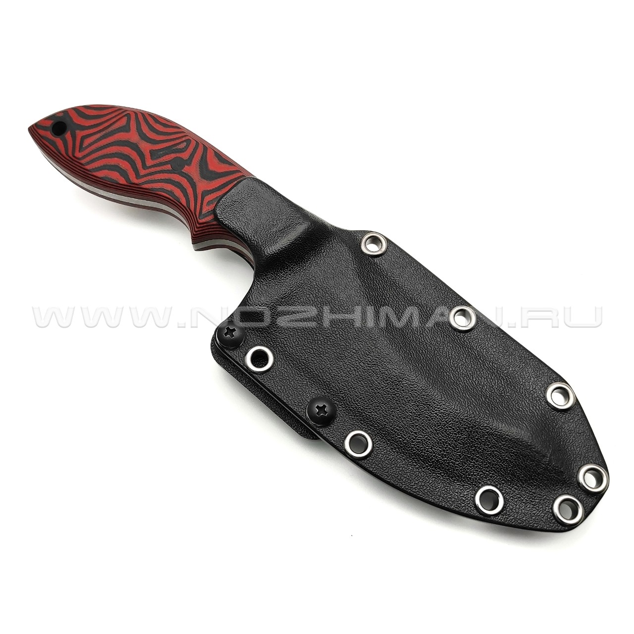 Волчий Век нож Кондрат 10 сталь N690 WA стоунвош, рукоять G10 black & red