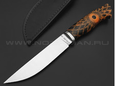 Фурсач А. А. нож Тигр сталь M398, рукоять 3D акриловый композит оранжевый