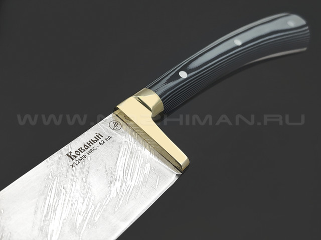 Фурсач А. А. нож Узбекский Пчак сталь Х12МФ, рукоять G10 black & grey, латунь