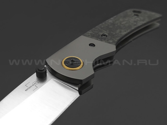 Нож Boker Plus Gulo Pro Marble CF 01BO177 сталь D2, рукоять Carbon fiber, titanium