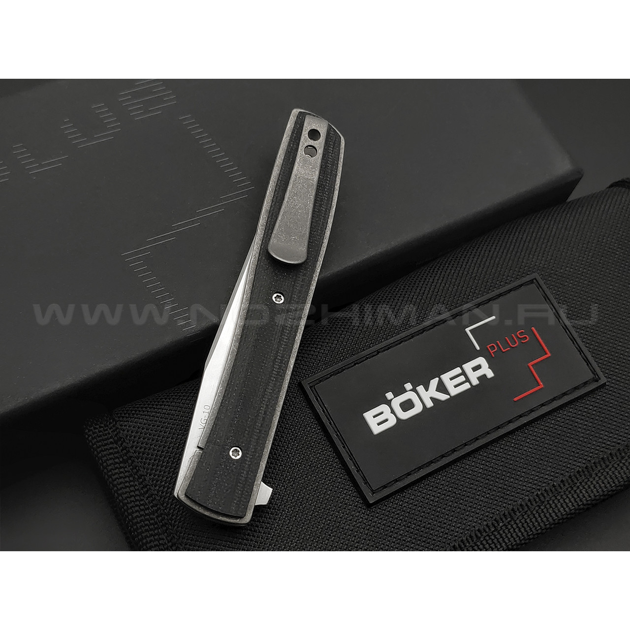 Нож Boker Plus Urban Trapper 01BO732 сталь VG-10, рукоять G10 black, titanium