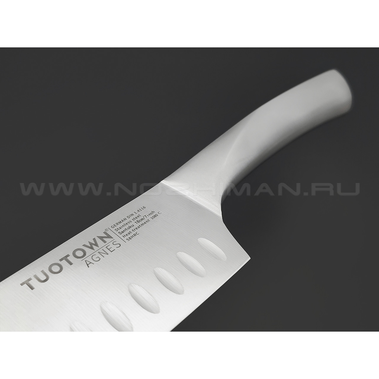 TuoTown Agnes Santoku 107008 сталь German 1.4116, рукоять Stainless steel