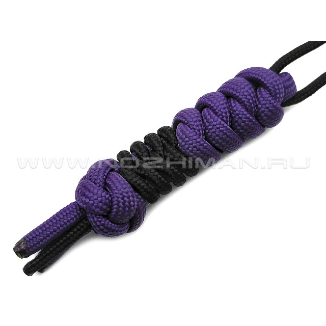 Темляк ОрЛина - Black & Purple (275 minicord & 550 paracord)