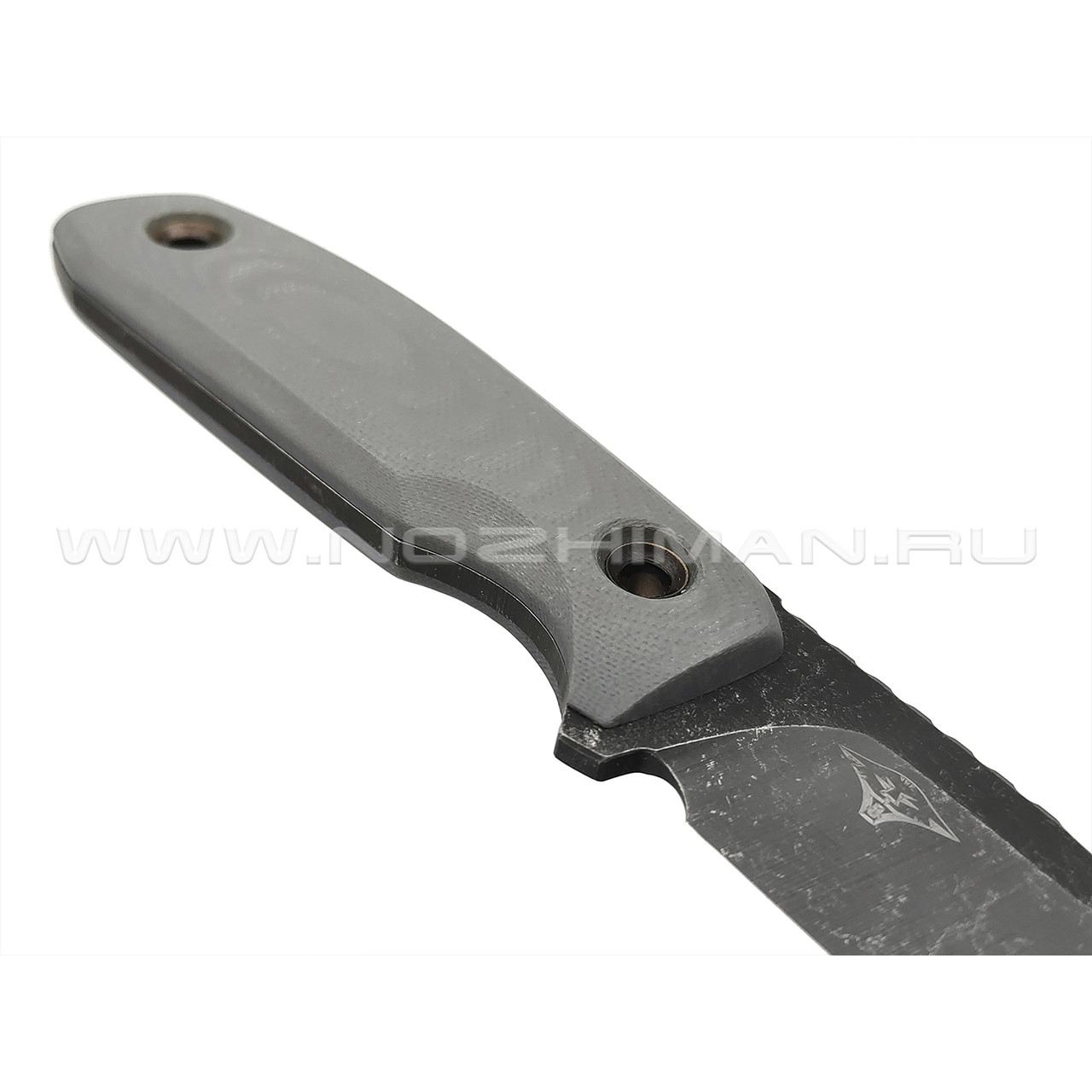 Нож с Котом Пионер 2 сталь Cr8, рукоять G10 grey