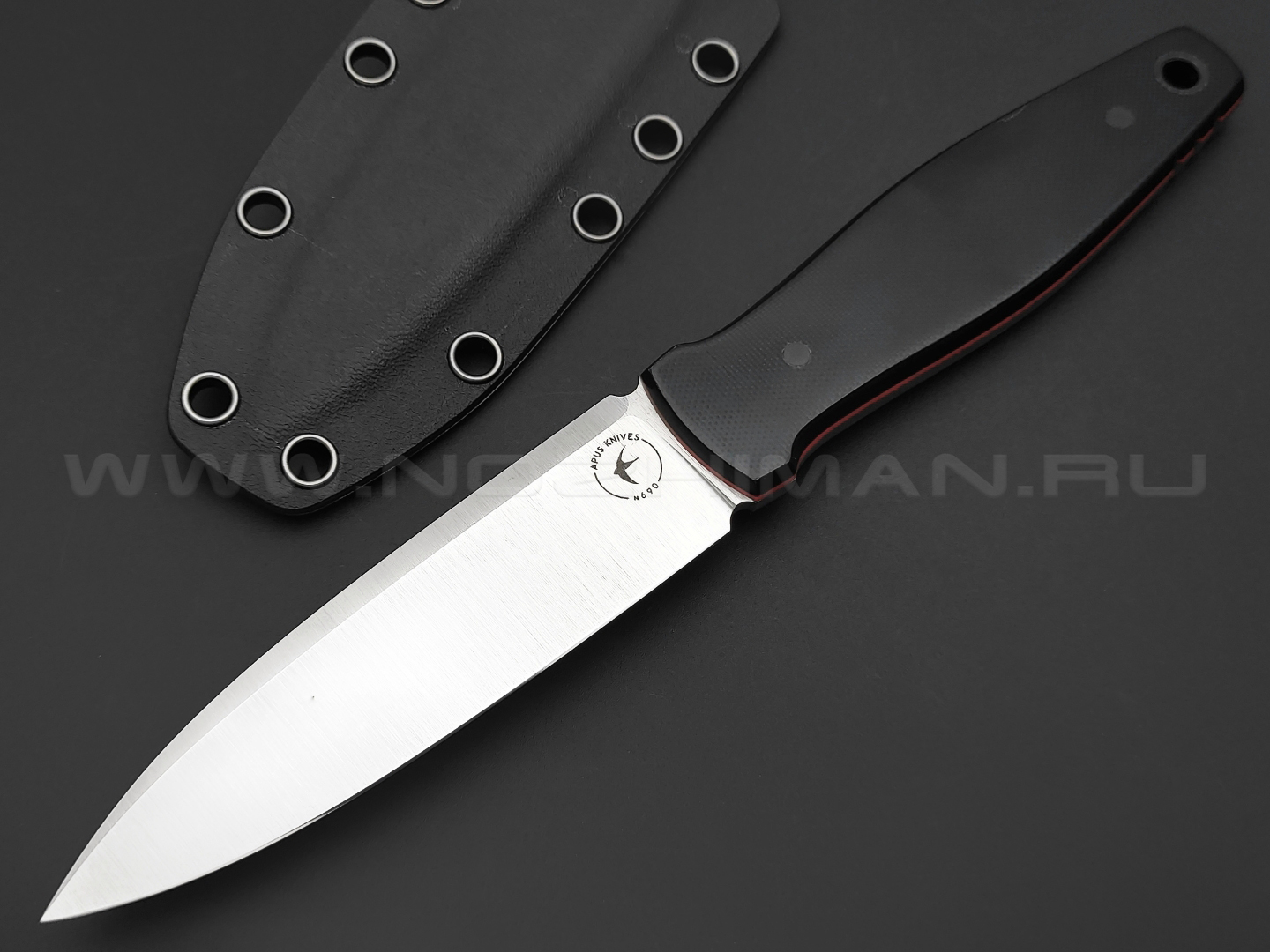 Apus Knives нож Jigger сталь N690, рукоять G10 black orange