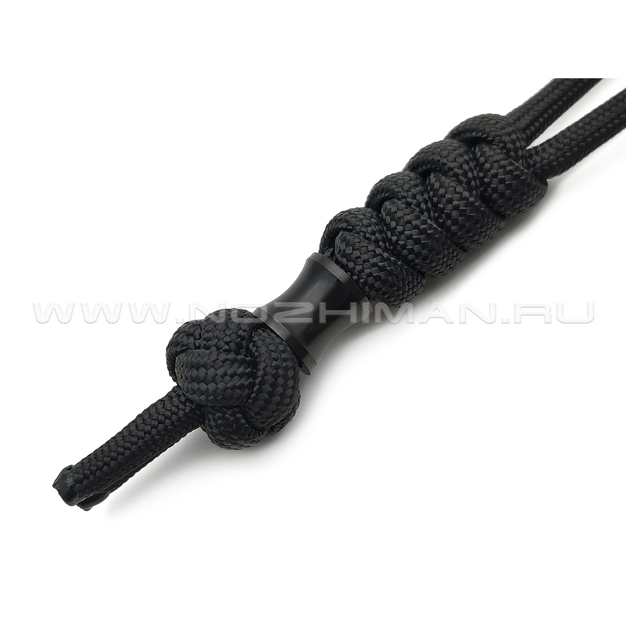Темляк ОрЛина - Black с бусиной из черного никеля