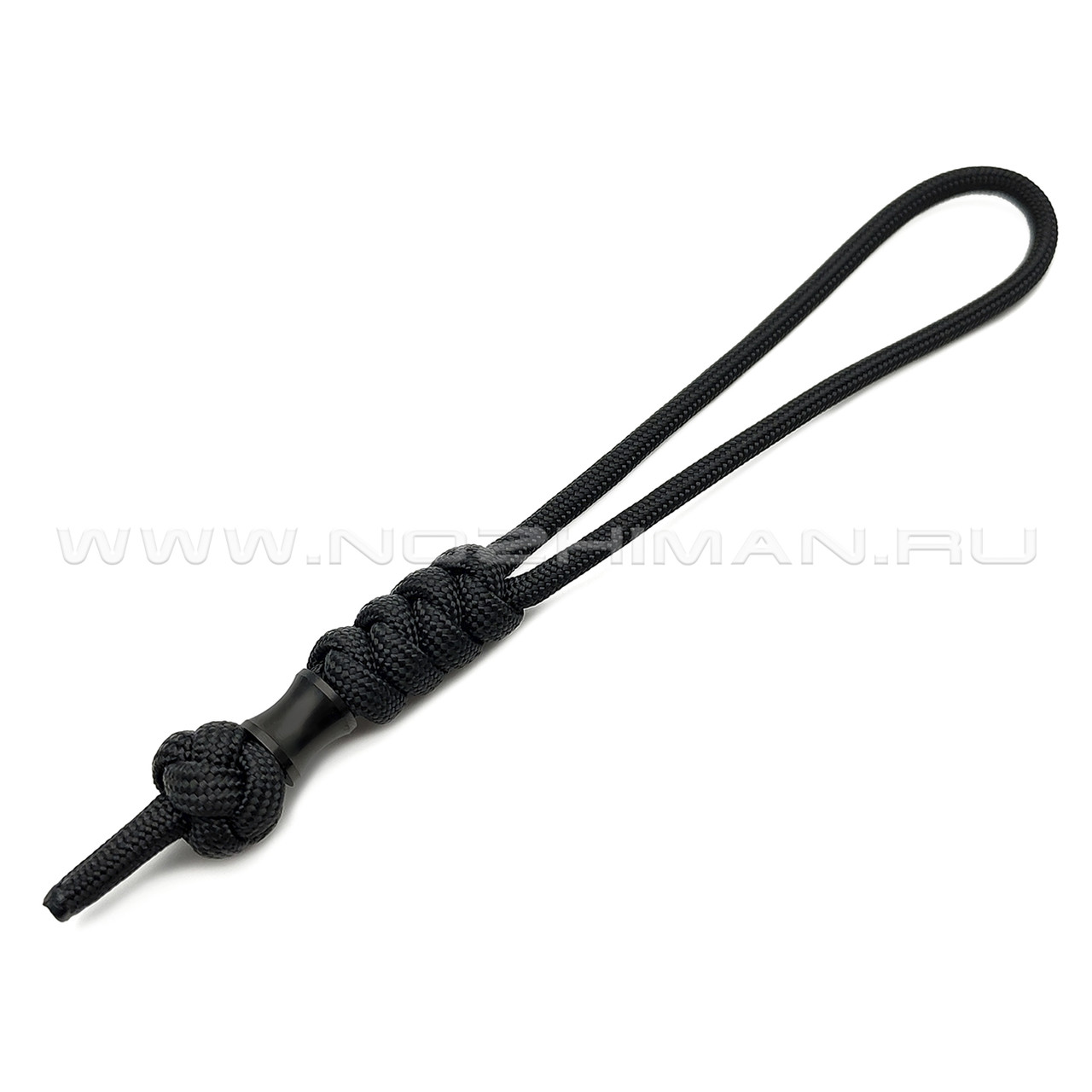 Темляк ОрЛина - Black с бусиной из черного никеля