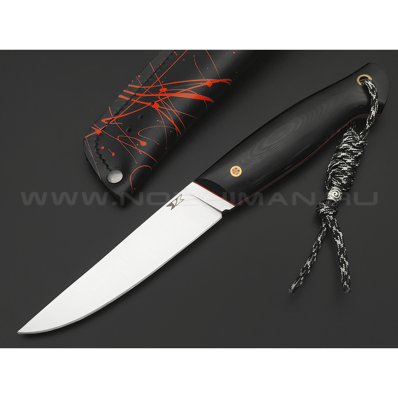 7 ножей нож Клык большой, сталь K340 satin, рукоять G10 black