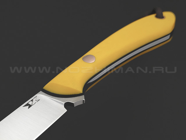 7 ножей нож Ц2 сталь Х12МФ satin, рукоять G10 yellow